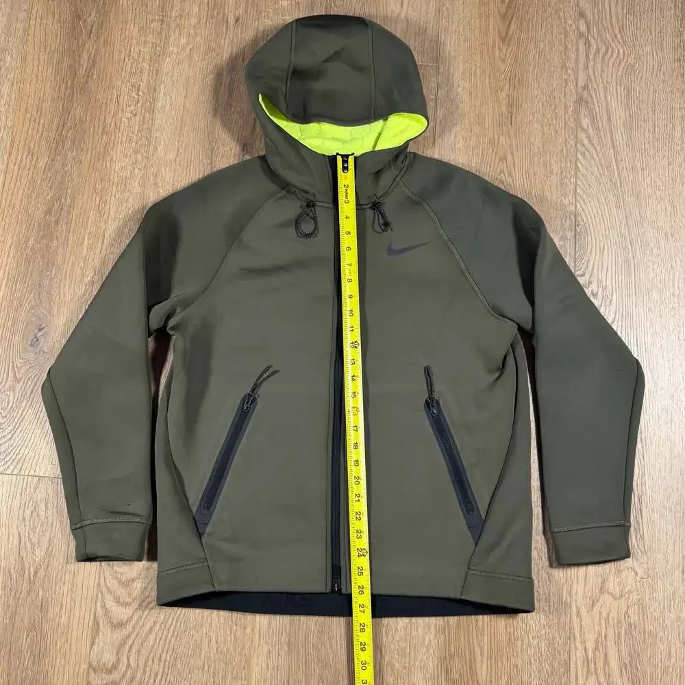 Nike Therma-FIT Sphere Max Olive Green Full Zip Hoodie Men’s Large - Picture 4 of 10